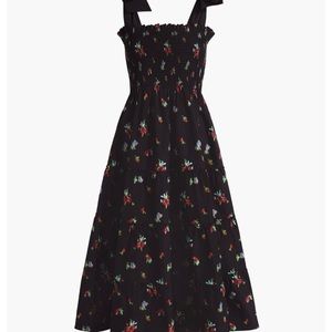 The Ribbon Ellie Nap Dress - Black Ikat Floral Taffeta